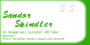 sandor spindler business card